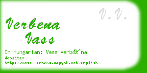 verbena vass business card